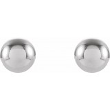 14K White 3 mm Ball Stud Earrings photo 2