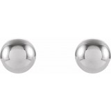 14K White 3 mm Ball Stud Earrings photo 2
