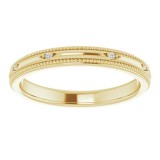 14K Yellow .02 CTW Diamond Matching Band photo 3