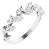 14K White 5/8 CTW Diamond Anniversary Band photo