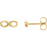 14K Yellow Infinity-Inspired Earrings photo