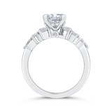 Shah Luxury 14K White Gold Round Cut Diamond Engagement Ring  (With Center) photo 4
