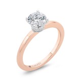 Shah Luxury 14K Two-Tone Gold Diamond Engagement Ring (Semi-Mount) photo 2