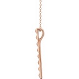 14K Rose Pyramid Bar 16-18 Necklace photo 2