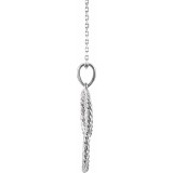 14K White Interlocking Circle 16-18 Necklace photo 2