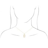 14K White Interlocking Circle 16-18 Necklace photo 3