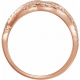 14K Rose 1/2 CTW Diamond Accented Criss-Cross Ring photo 2