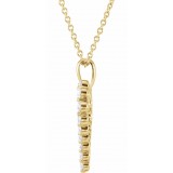 14K Yellow 1 CTW Diamond Heart 18 Necklace photo 2