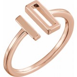 14K Rose Bar Ring photo