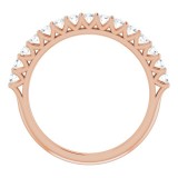 14K Rose 2 mm Round 1/2 CTW Diamond Anniversary Band photo 2