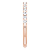 14K Rose 2 mm Round 1/2 CTW Diamond Anniversary Band photo 4