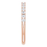 14K Rose 2 mm Round 1/2 CTW Diamond Anniversary Band photo 4