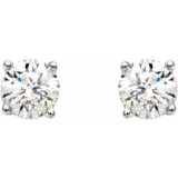 14K White 1 CTW Diamond Stud Earrings photo 2