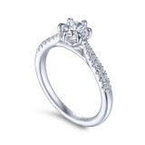 Gabriel & Co. 14k White Gold Contemporary Straight Engagement Ring photo 3