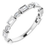 14K White 1/4 CTW Diamond Anniversary Band photo