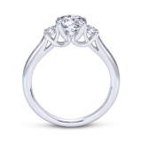 Gabriel & Co. 14k White Gold Contemporary 3 Stone Engagement Ring photo 2