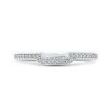 Shah Luxury 14K White Gold Round Diamond Half-Eternity Wedding Band photo