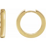 18K Yellow 16 mm Hinged Hoop Earrings photo