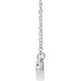 14K White Freeform Bar 18 Necklace photo 2