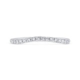 Shah Luxury 14K White Gold Half Run Round Diamond Wedding Band photo
