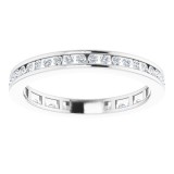14K White 3/8 CTW Diamond Stackable Ring photo 3