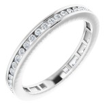 14K White 3/8 CTW Diamond Stackable Ring photo