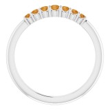 14K White Citrine Stackable Ring photo 2