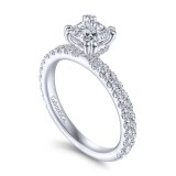 Gabriel & Co. 14k White Gold Contemporary Straight Engagement Ring photo 3