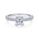 Gabriel & Co. 14k White Gold Contemporary Straight Engagement Ring photo