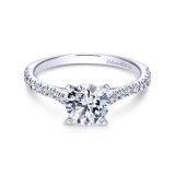 Gabriel & Co. 14k White Gold Contemporary Straight Engagement Ring photo