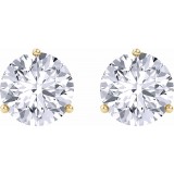 14K Yellow 6.5 mm Round Forever Oneu2122 Moissanite Earrings photo 2