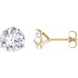 14K Yellow 6.5 mm Round Forever Oneu2122 Moissanite Earrings photo