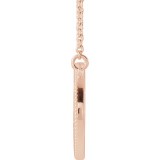 14K Rose Milgrain Sun 16-18 Necklace photo 2