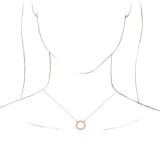 14K Rose Milgrain Sun 16-18 Necklace photo 3