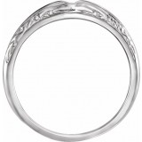14K White Band for 4.1 mm Round Ring photo 2