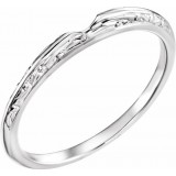 14K White Band for 4.1 mm Round Ring photo