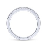 Gabriel & Co. 14k White Gold Contemporary Anniversary Wedding Band photo 2