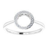 14K White 1/10 CTW Diamond Circle Ring photo 3