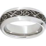 Serinium Beveled Edge Band with Viking Laser Engraving photo