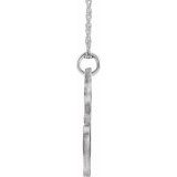 14K White Script Initial E 16-18 Necklace photo 2