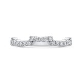 Shah Luxury 14K White Gold Round Diamond Wedding Band photo