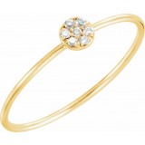 14K Yellow .04 CTW Diamond Petite Circle Ring photo