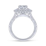 Gabriel & Co. 14k White Gold Starlight Halo Engagement Ring photo 2