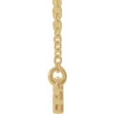 14K Yellow Sideways Cross Bar 18 Necklace photo 2