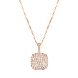 Henri Daussi 18k Rose Gold Diamond Pendant photo