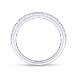 Gabriel & Co. 14k White Gold Contemporary Anniversary Wedding Band photo 2