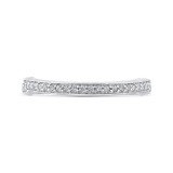 Shah Luxury 14K White Gold Round Diamond Wedding Band photo