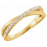 14K Yellow 1/5 CTW Diamond Criss-Cross Ring photo