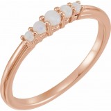 14K Rose Opal Graduated Five-Stone Ring photo