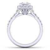 Gabriel & Co. 14k White Gold Contemporary Halo Engagement Ring photo 2